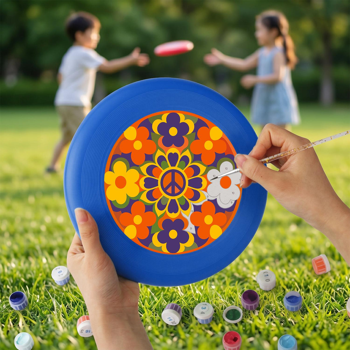 Retro Flower Garden (Paint by Numbers Flying Disc)