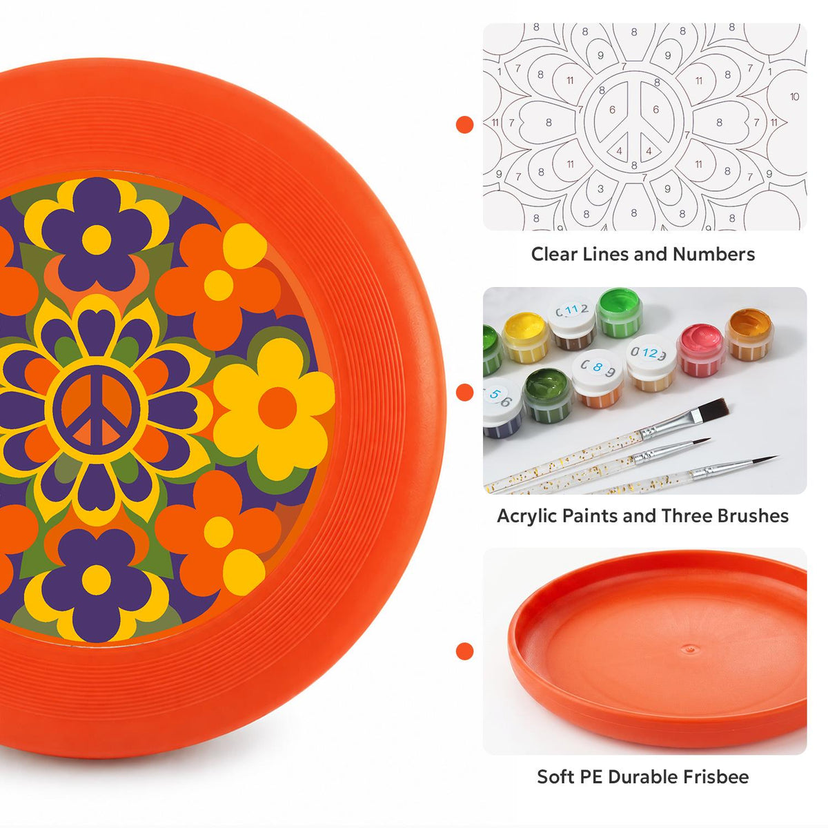 Retro Flower Garden (Paint by Numbers Flying Disc)