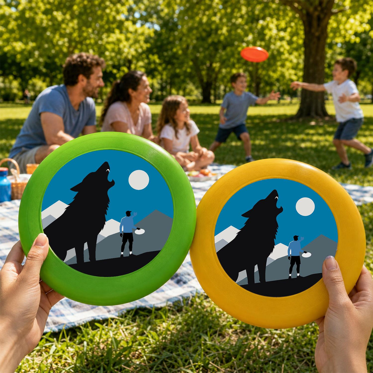 Wolf Beneath the Moon (Paint by Numbers Flying Disc)