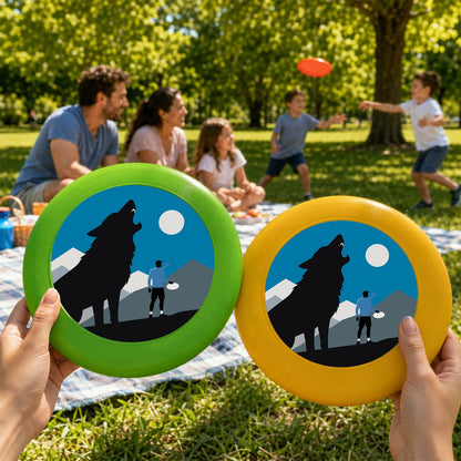 Wolf Beneath the Moon (Paint by Numbers Flying Disc)