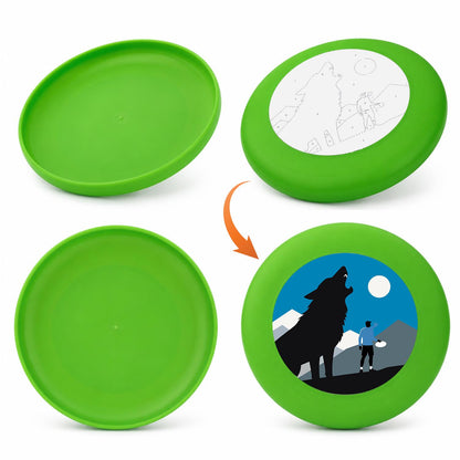 Wolf Beneath the Moon (Paint by Numbers Flying Disc)