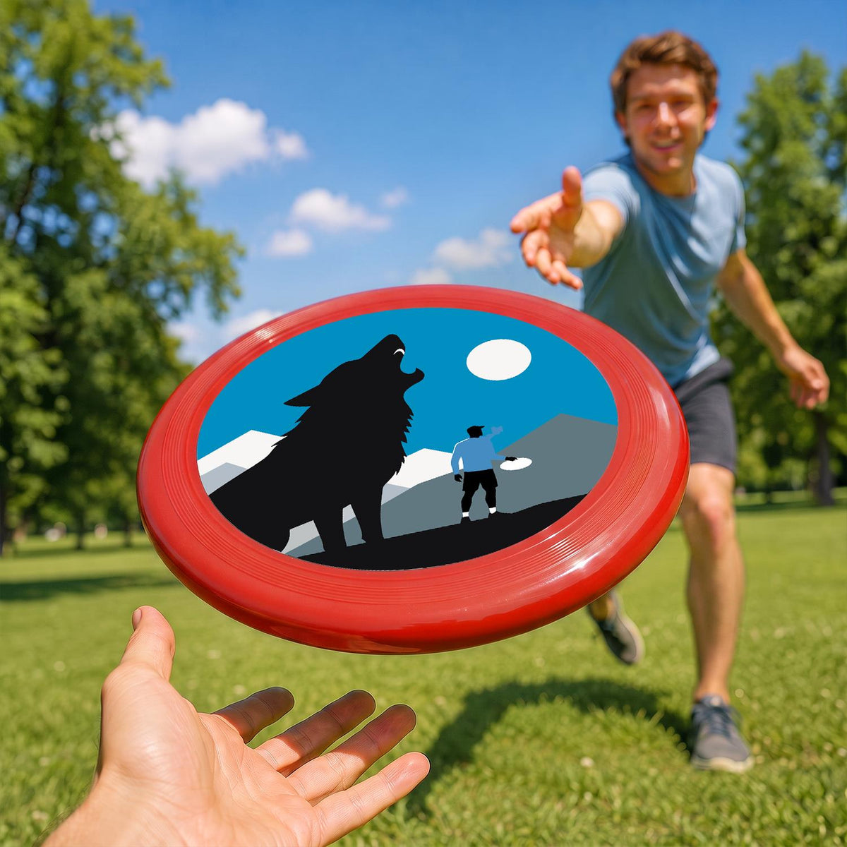 Wolf Beneath the Moon (Paint by Numbers Flying Disc)