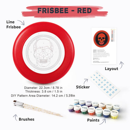 Red Skull Emblem (Paint by Numbers Flying Disc)