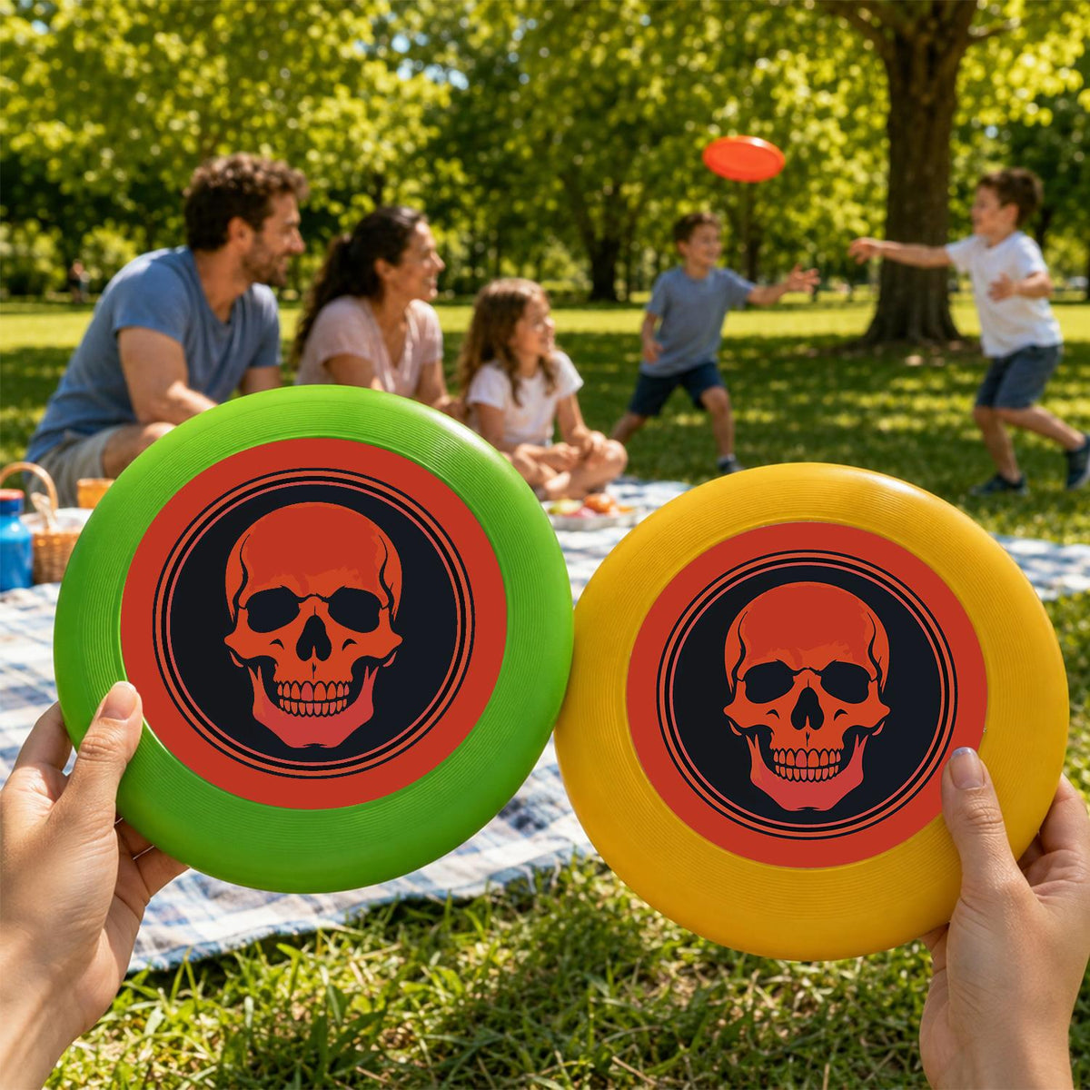Red Skull Emblem (Paint by Numbers Flying Disc)