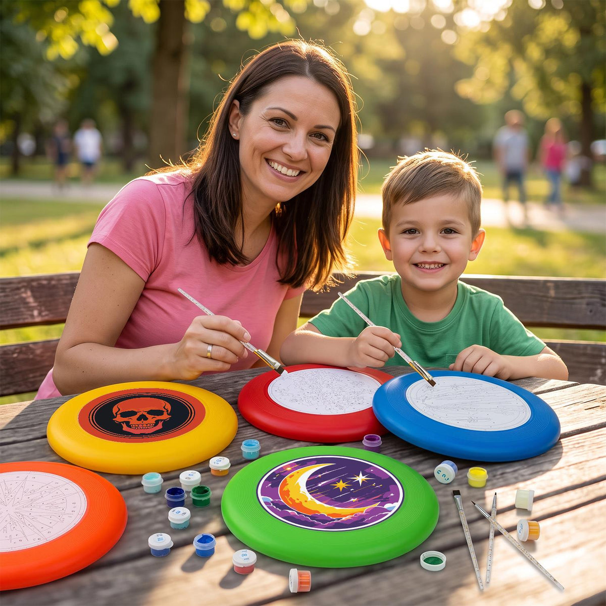Red Skull Emblem (Paint by Numbers Flying Disc)