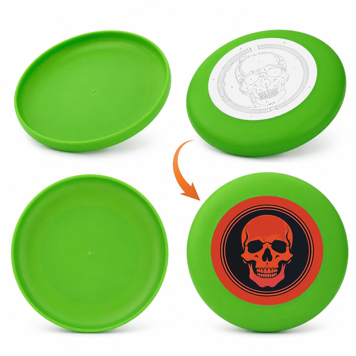 Red Skull Emblem (Paint by Numbers Flying Disc)