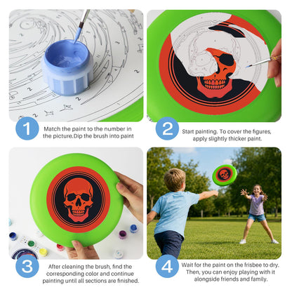 Red Skull Emblem (Paint by Numbers Flying Disc)