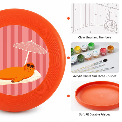 Beach Lounging Seal (Paint by Numbers Flying Disc)