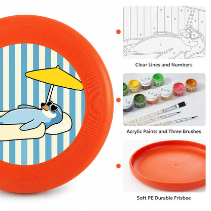 Beach Lounging Dog (Paint by Numbers Flying Disc)