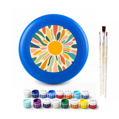 Retro Sunflower Burst (Paint by Numbers Flying Disc)