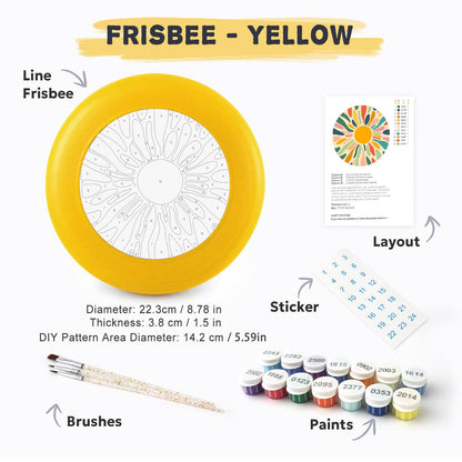 Retro Sunflower Burst (Paint by Numbers Flying Disc)