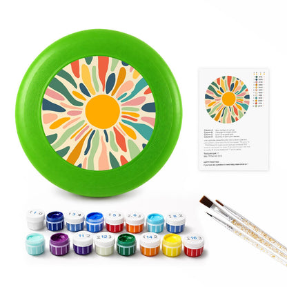 Retro Sunflower Burst (Paint by Numbers Flying Disc)
