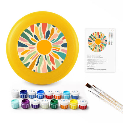 Retro Sunflower Burst (Paint by Numbers Flying Disc)