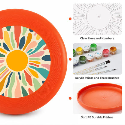 Retro Sunflower Burst (Paint by Numbers Flying Disc)
