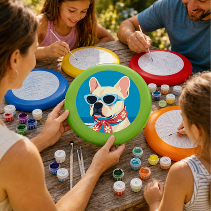 French Bulldog in Sunglasses (Paint by Numbers Flying Disc)