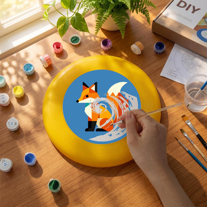 Patchwork Fox (Paint by Numbers Flying Disc)