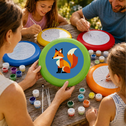 Patchwork Fox (Paint by Numbers Flying Disc)