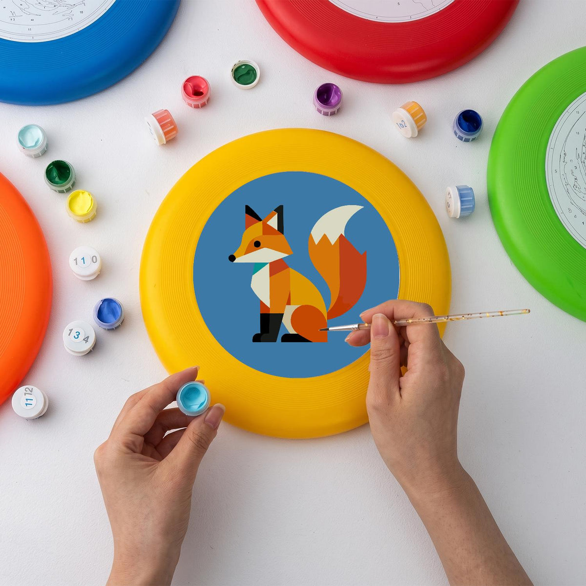 Patchwork Fox (Paint by Numbers Flying Disc)