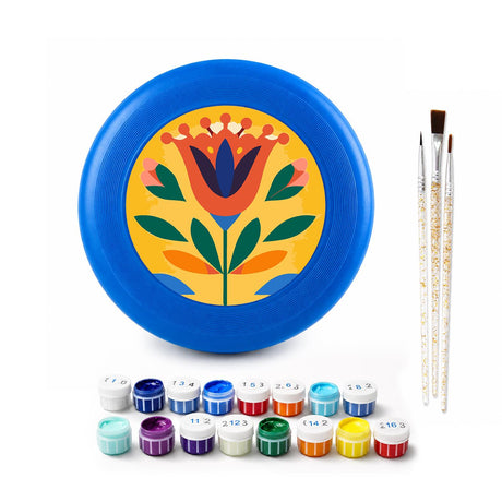 Yellow Folk Flower (Paint by Numbers Flying Disc)