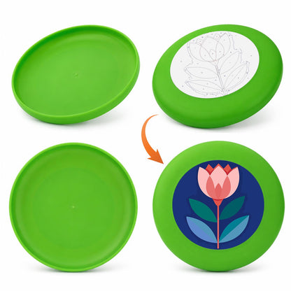 Pink Tulip on Navy (Paint by Numbers Flying Disc)