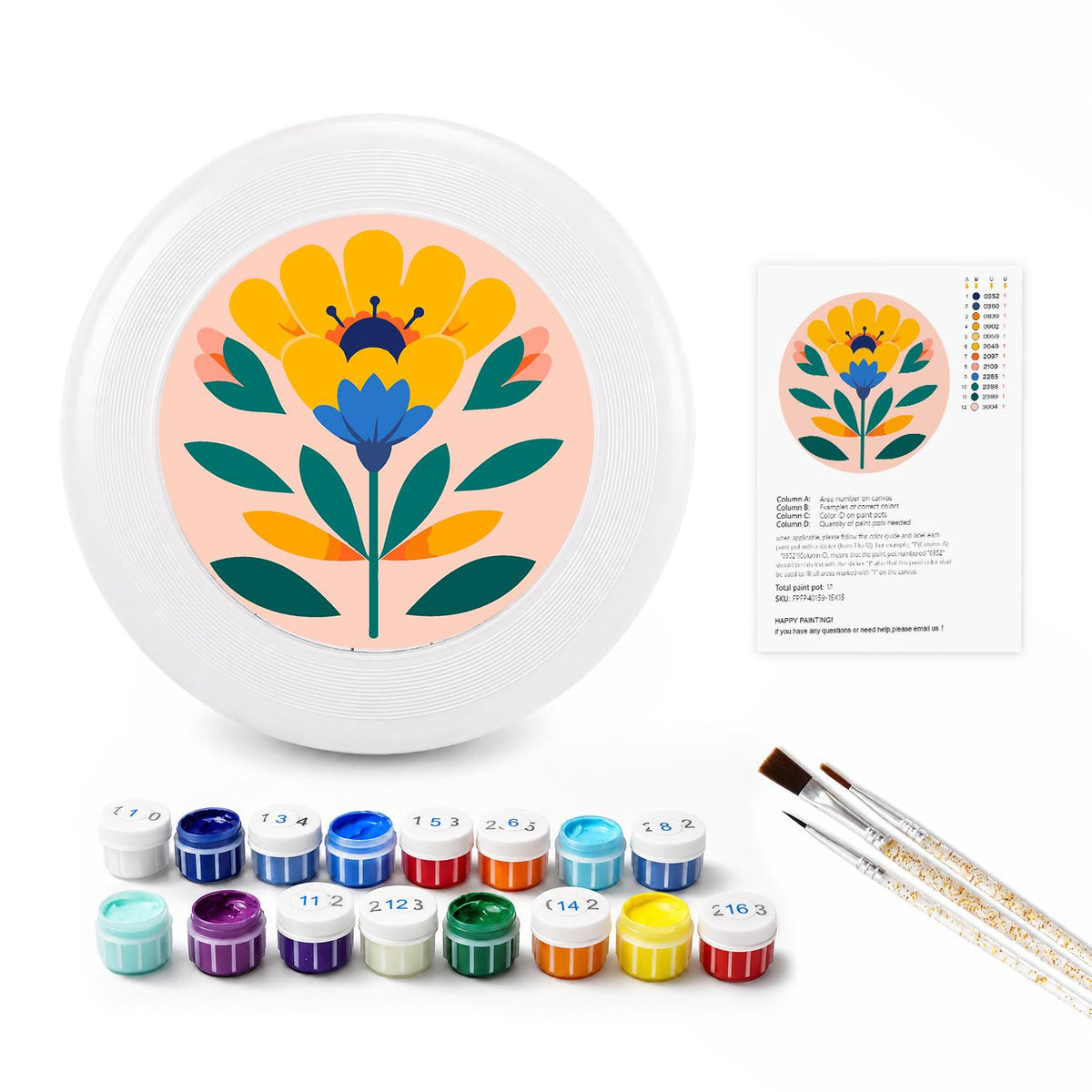 Yellow Meadow Flower (Paint by Numbers Flying Disc)