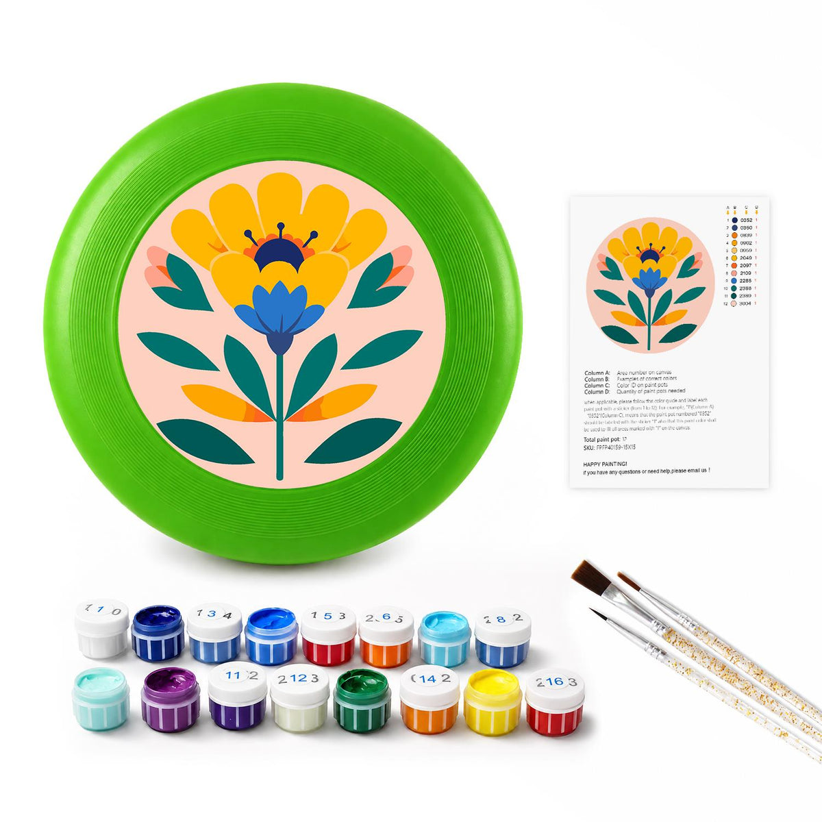 Yellow Meadow Flower (Paint by Numbers Flying Disc)