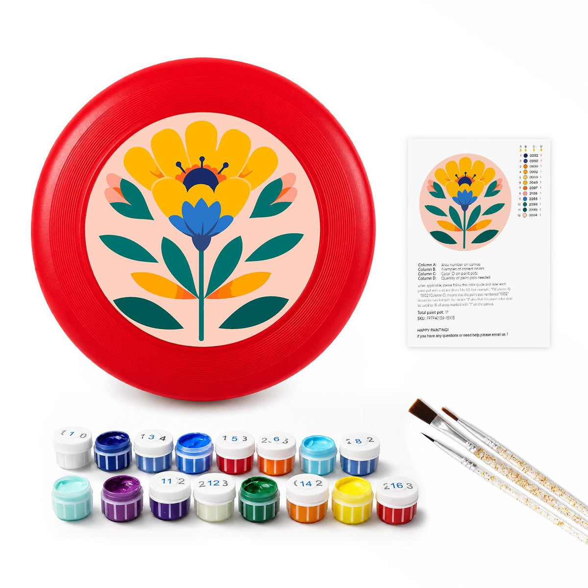Yellow Meadow Flower (Paint by Numbers Flying Disc)