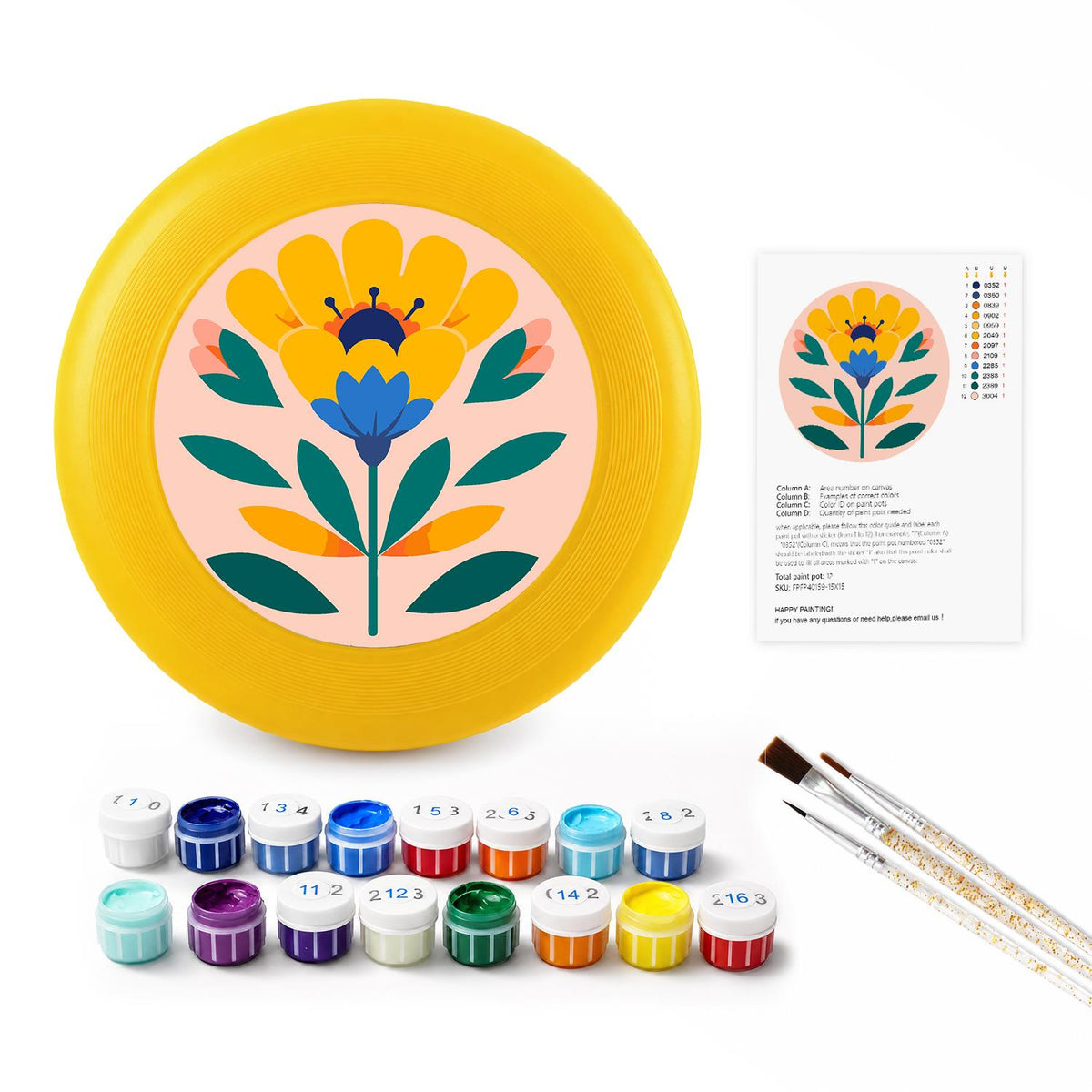 Yellow Meadow Flower (Paint by Numbers Flying Disc)