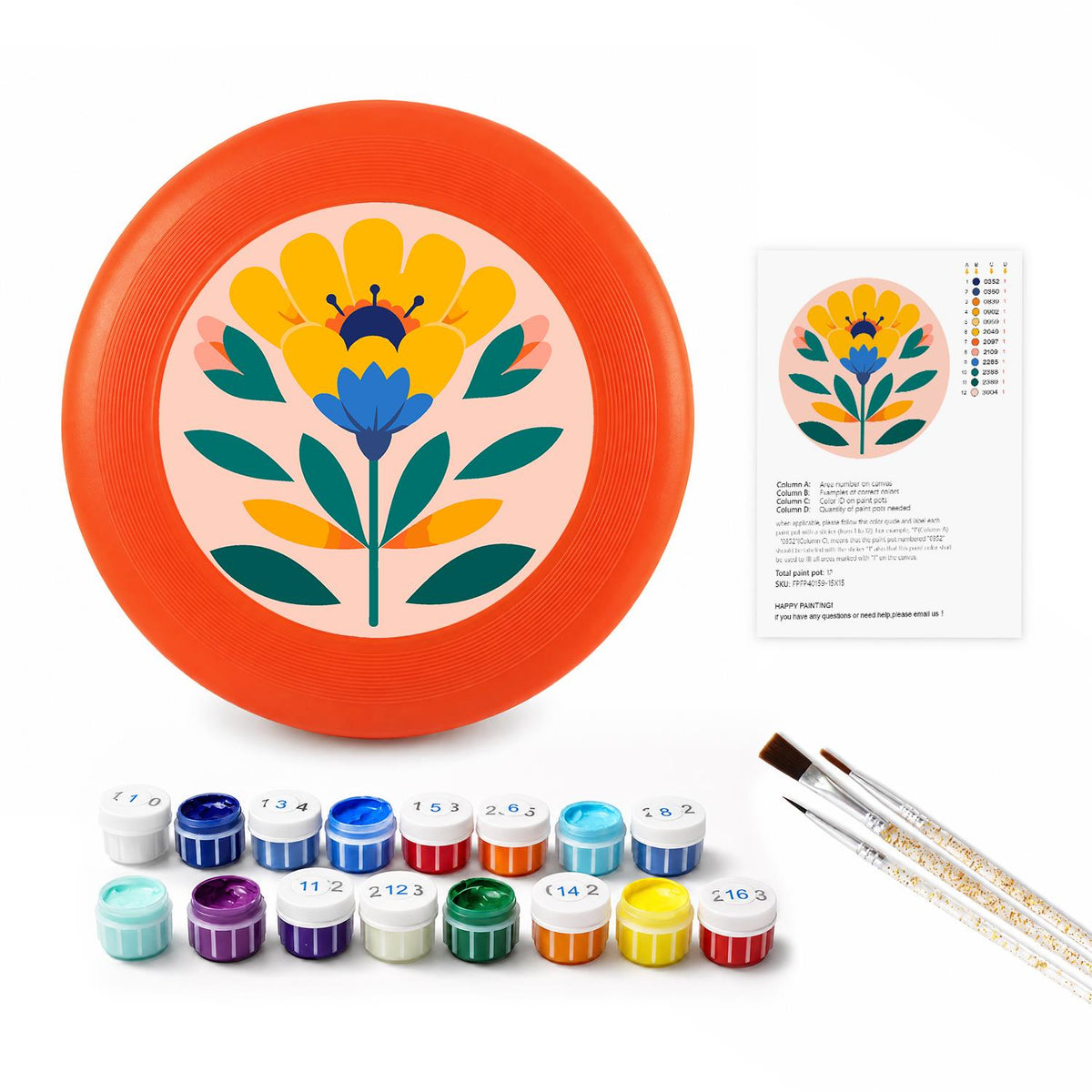 Yellow Meadow Flower (Paint by Numbers Flying Disc)
