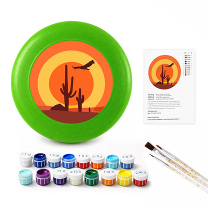 Desert Cactus Sunset (Paint by Numbers Flying Disc)