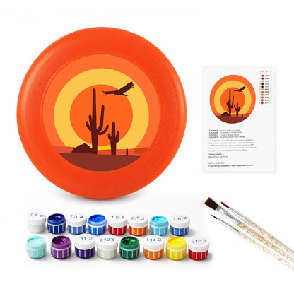 Desert Cactus Sunset (Paint by Numbers Flying Disc)