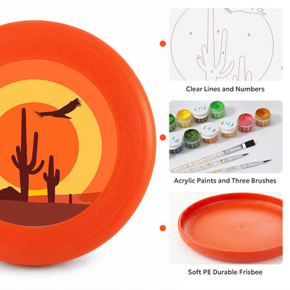 Desert Cactus Sunset (Paint by Numbers Flying Disc)