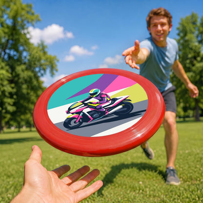 Speeding Motorcycle (Paint by Numbers Flying Disc)