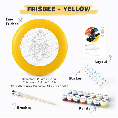 Motorcycle Racer (Paint by Numbers Flying Disc)