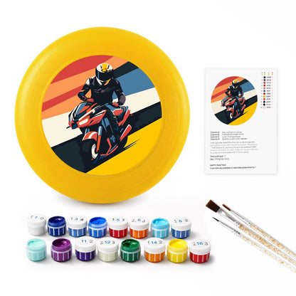 Motorcycle Racer (Paint by Numbers Flying Disc)
