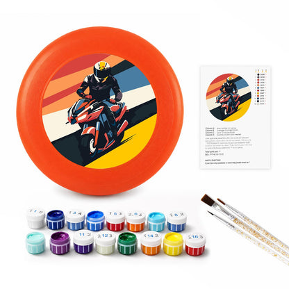 Motorcycle Racer (Paint by Numbers Flying Disc)