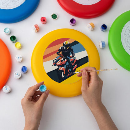 Motorcycle Racer (Paint by Numbers Flying Disc)