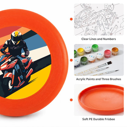 Motorcycle Racer (Paint by Numbers Flying Disc)