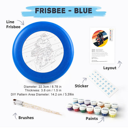 Motorcycle Racer (Paint by Numbers Flying Disc)