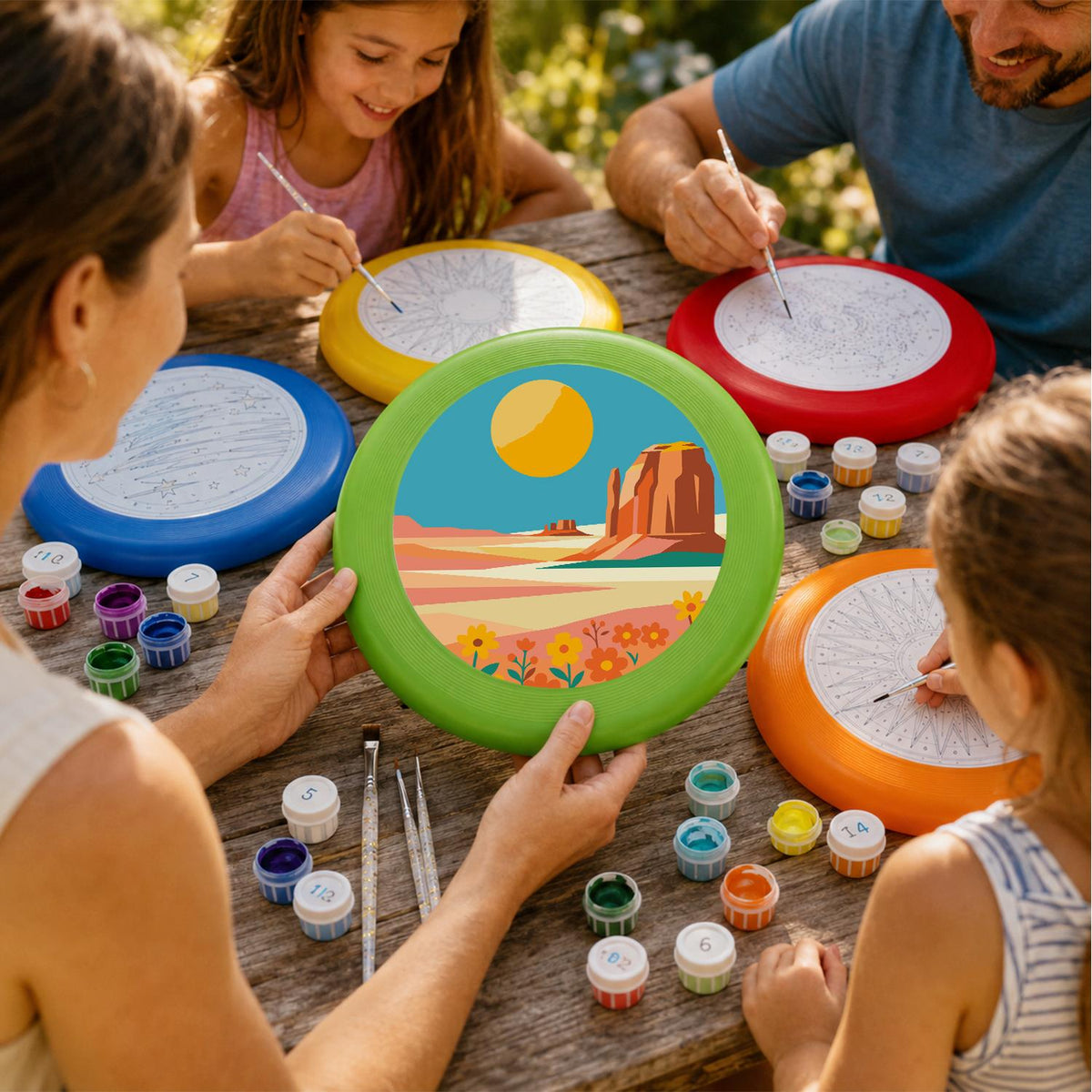 Sunny Coastal Cove (Paint by Numbers Flying Disc)