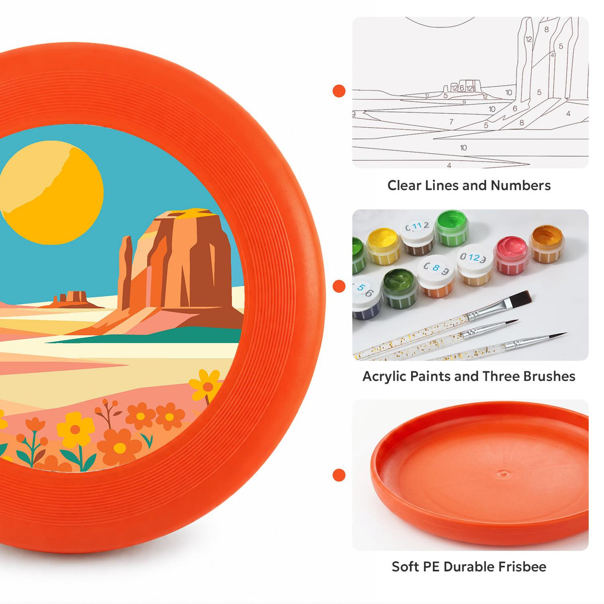 Sunny Coastal Cove (Paint by Numbers Flying Disc)