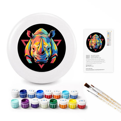 Neon Rhino (Paint by Numbers Flying Disc)