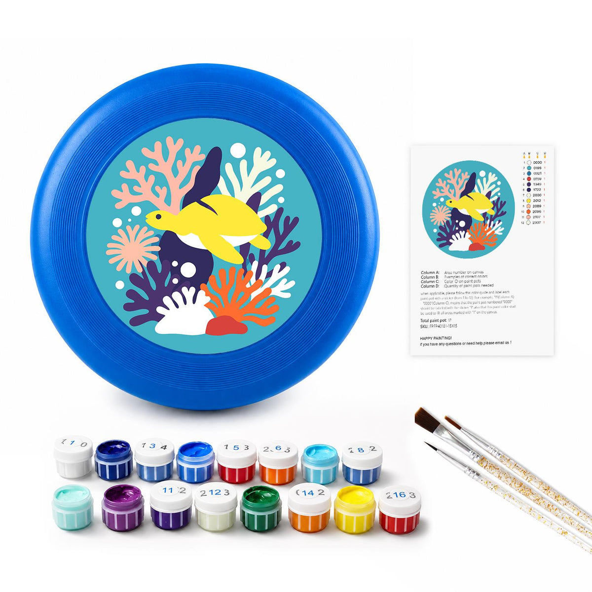 Coral Reef Fish (Paint by Numbers Flying Disc)