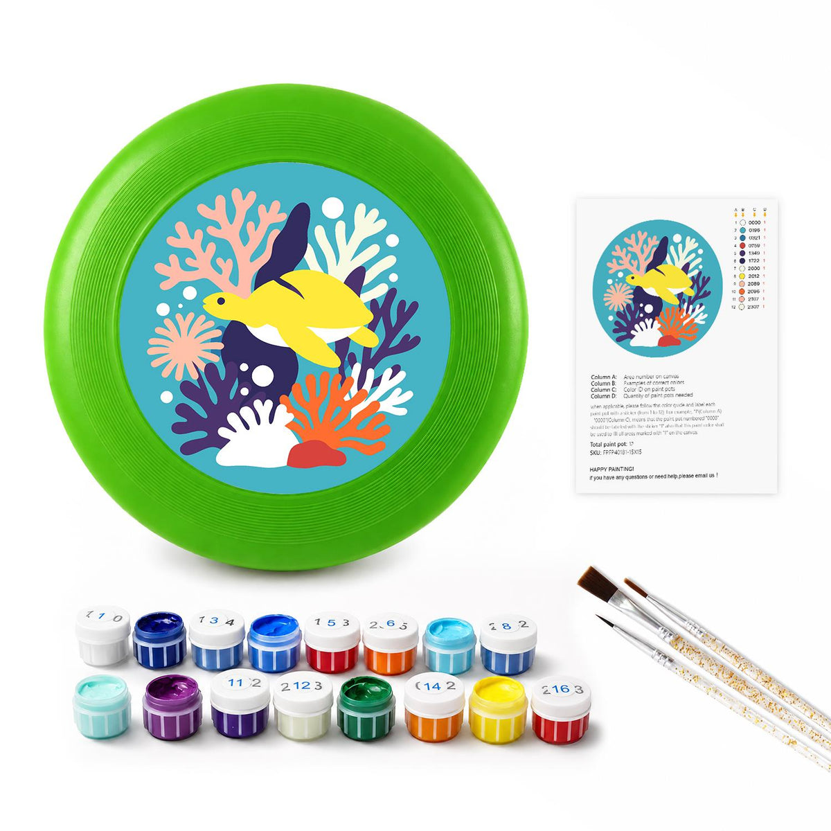 Coral Reef Fish (Paint by Numbers Flying Disc)