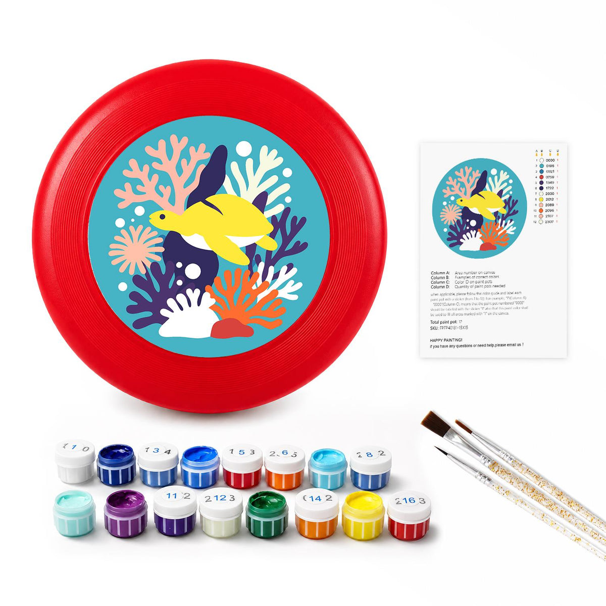 Coral Reef Fish (Paint by Numbers Flying Disc)