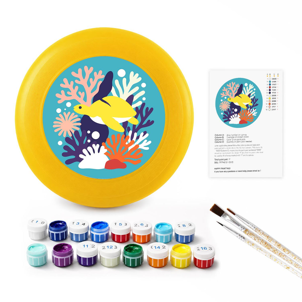 Coral Reef Fish (Paint by Numbers Flying Disc)