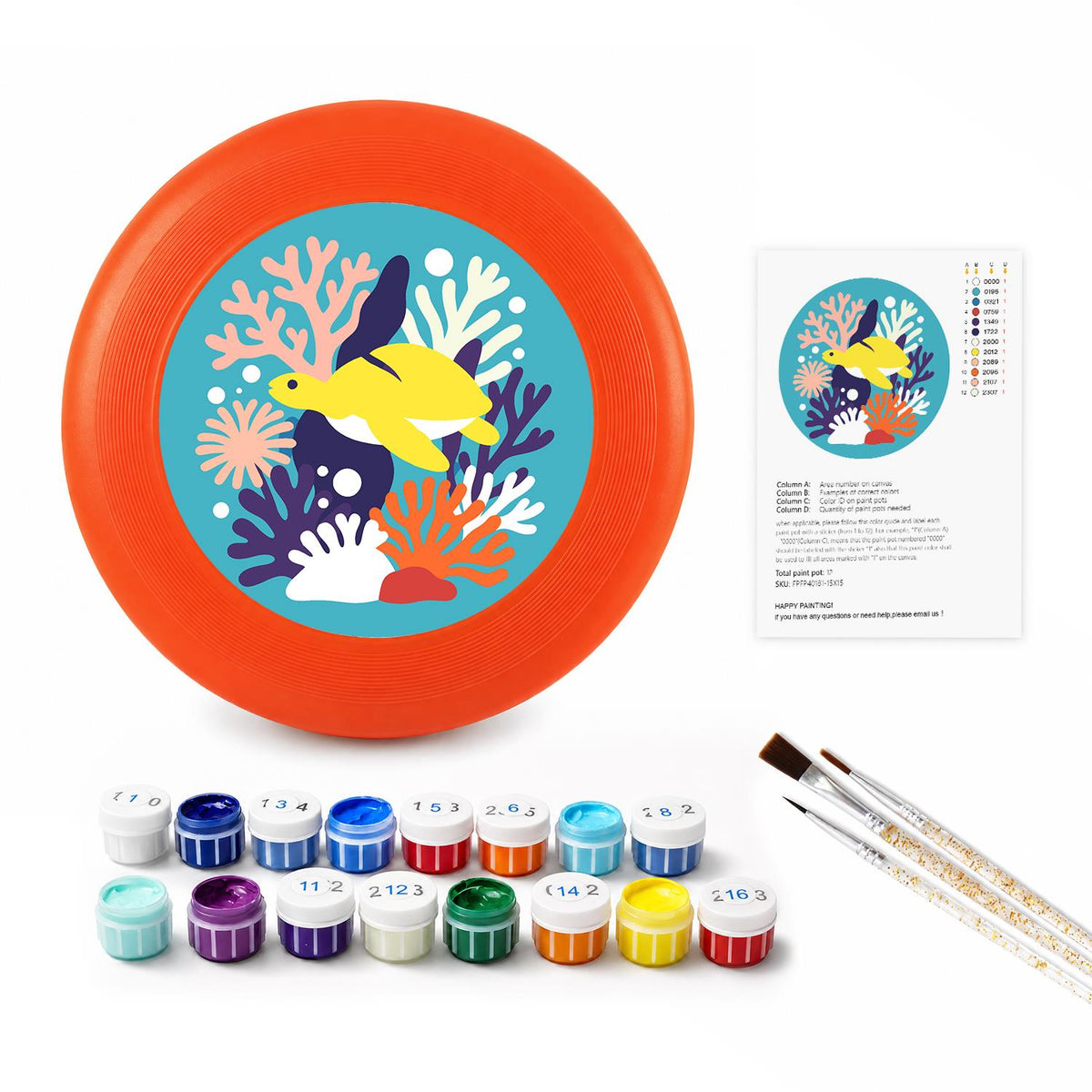 Coral Reef Fish (Paint by Numbers Flying Disc)