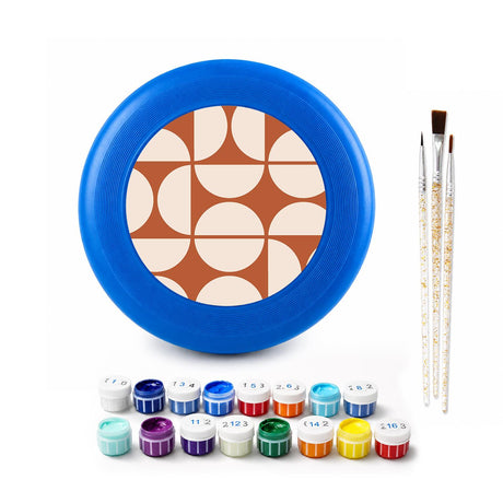 Retro Quarter Circles (Paint by Numbers Flying Disc)