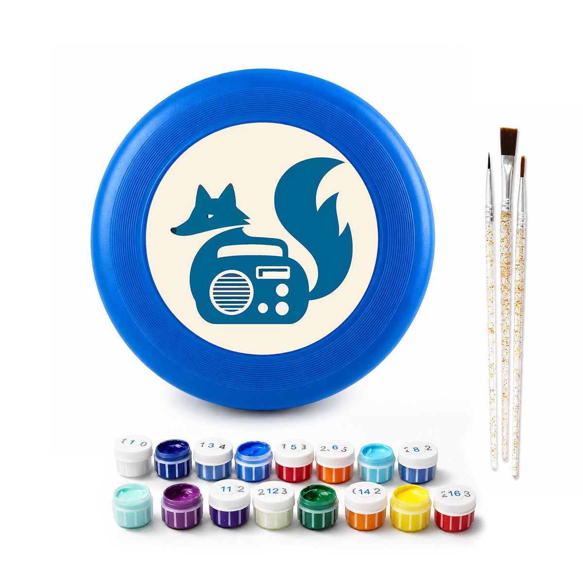 Fox and Radio (Paint by Numbers Flying Disc)