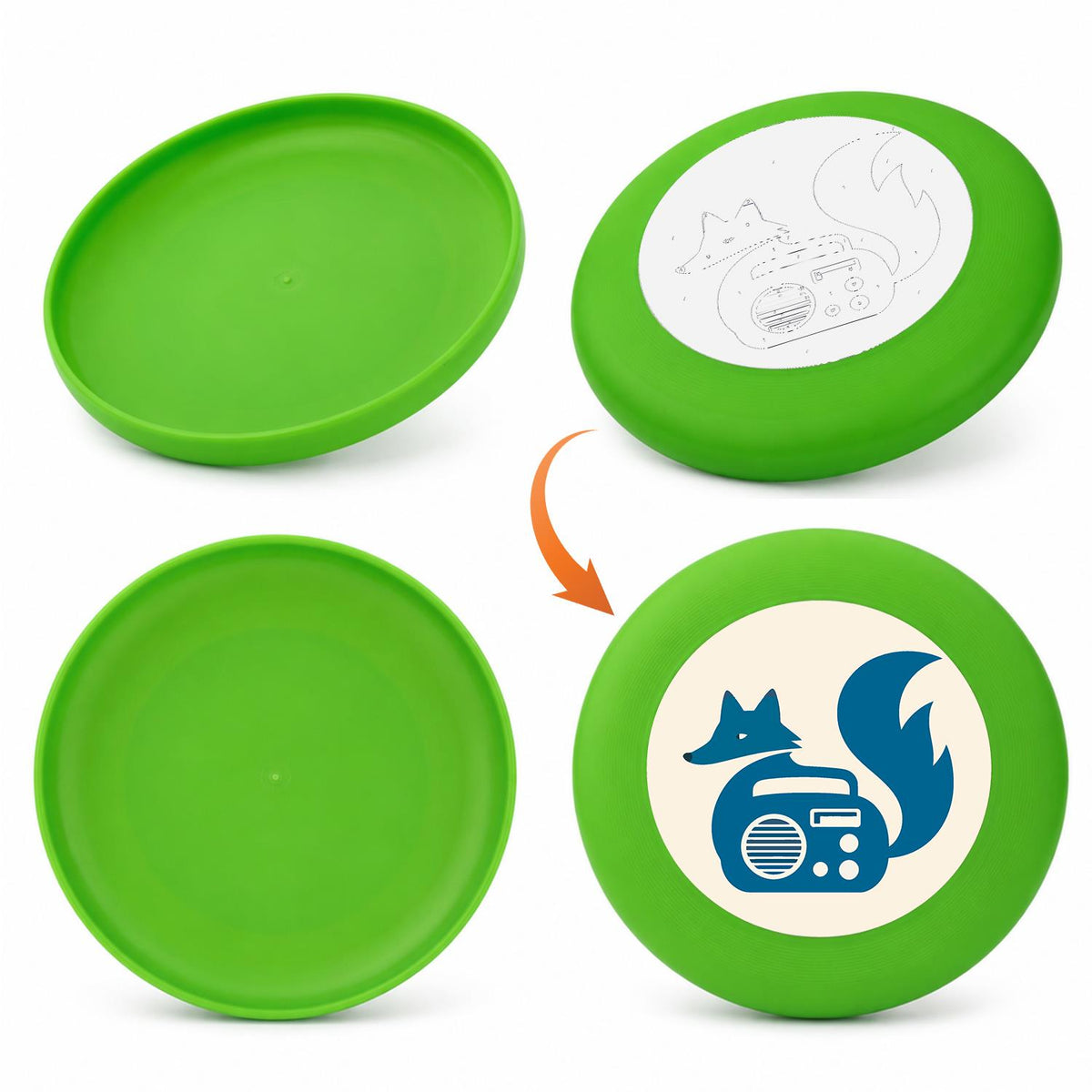 Fox and Radio (Paint by Numbers Flying Disc)